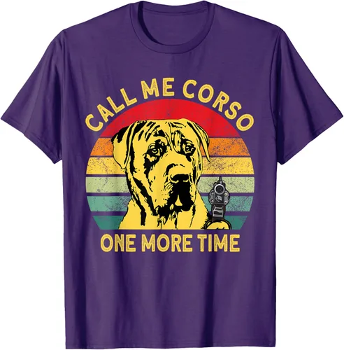 Vista 24 de Canary Dog Dad Call Me Corso Once More Perro Presa Canario Camiseta, Negro
