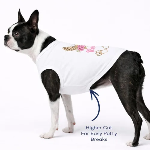 Vista 3 de Camisa personalizada para perro de Pascua con guepardo, camisa para perro de conejo de Pascua, camisa de orejas de conejo de Pascua para perros