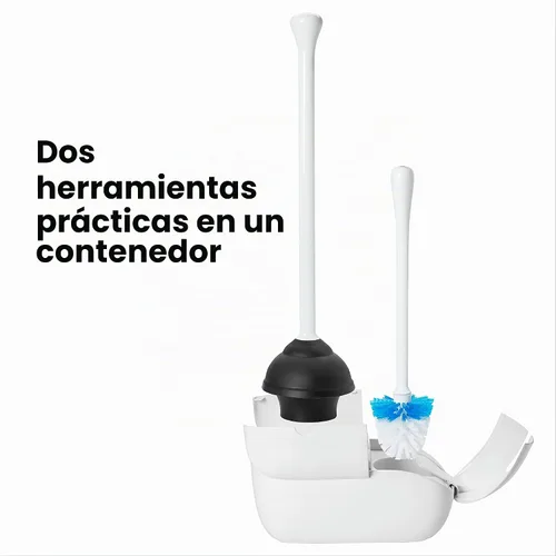 Vista 2 de OXO Good set de cepillo para inodoro y desatascador