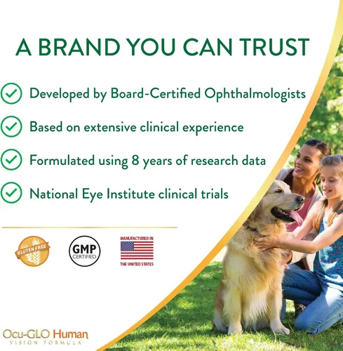 Vista 7 de Ocu-GLO Human Vision Formula Cápsulas de apoyo para la salud ocular, 90