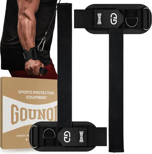 Vista 7 de GOUNOD Lifting Wrist Straps with D Ring for Weightlifting & Gym