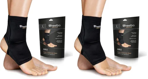 Vista 14 de Heelbo Manga de compresión de rodilla con fibras de cobre infundidas y tela transpirable para aliviar el dolor de rodilla, soporte de rodilla