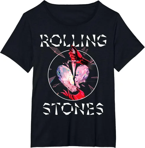 Vista 11 de Camiseta oficial de The Rolling Stones HD Prism Heart, Negro