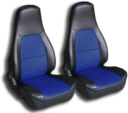 Vista 10 de Iggee Diseñado para Mazda Miata 1990-1997 de cuero artificial, ajuste personalizado, 2 fundas de asiento delantero (par) (beige)
