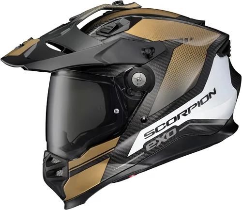 Vista 14 de ScorpionEXO XT9000 - Casco integral de fibra de carbono para motocicleta de aventura con visera Pinlock Ready, bolsillos para altavoz listos