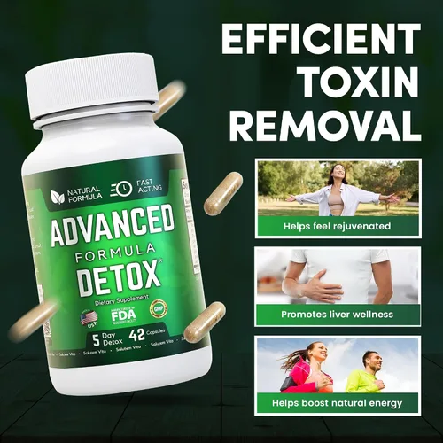 Vista 7 de Starfit - Salutem Vita Advanced Detox Cleanse, desintoxicación natural y limpieza con cardo mariano, regaliz en polvo y más, desintoxicación