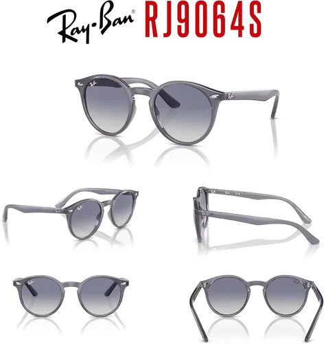 Vista 7 de Ray-Ban Junior Kids' Round Sunglasses for Men for Women + BUNDLE with Designer iWear Eyewear Kit