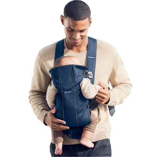 Vista 11 de BabyBjörn Portabebés Mini, gris claro, jersey 3D Portabebés (7-25 libras), ergonómico, fácil de usar