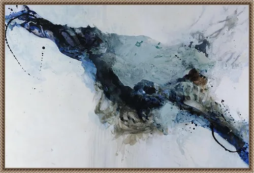 Vista 7 de Amanti Art Framed Canvas Wall Art 16x23 Swift Undercurrent by Kari Taylor, Framed Wall Art Canvas, Abstract Artwork, Traditional Decor, Medium