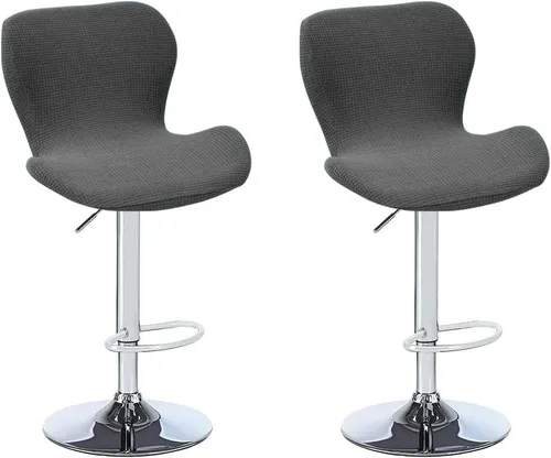 Vista 11 de Juego de 2 fundas para sillas de bar de altura de mostrador, fundas elásticas para taburetes de bar giratorios de jacquard, fundas protectoras