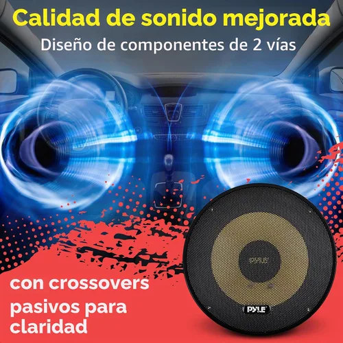 Vista 8 de Pyle Sistema de altavoces de componentes personalizados de 2 vías, 6.5 pulgadas, 400 vatios, con cesta de plástico electrochapado, envolvente