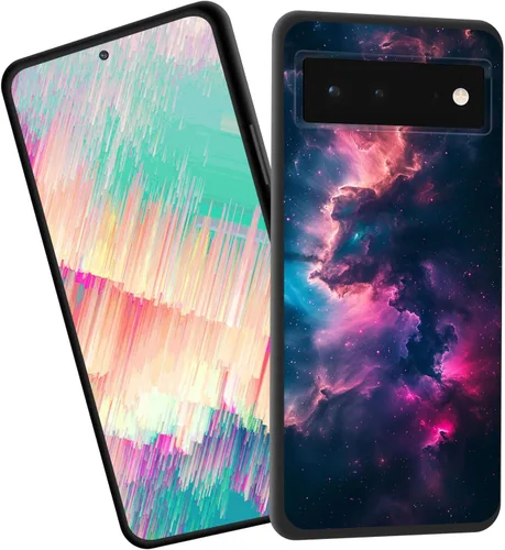 Vista 91 de Funda delgada para Google Pixel 4 XL, funda delgada de silicona de TPU suave a prueba de golpes para Google Pixel 4 XL, gato negro luna estrellada