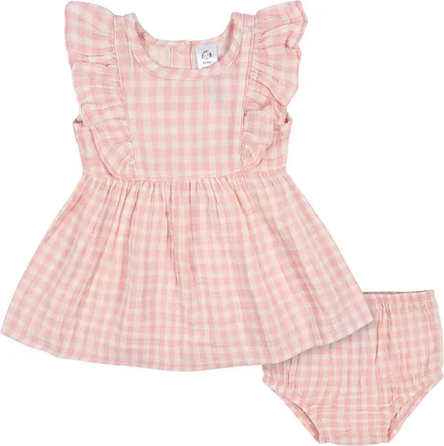 Vista 10 de Gerber conjunto de 2 piezas de vestido y cubrepañal para niña bebé Ditsy Floral