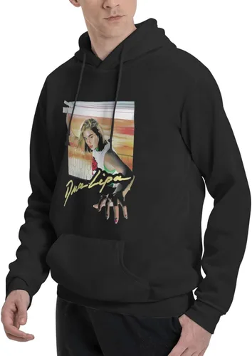 Vista 3 de DJOAMYO Man's Hoodies Long Sleeve Hooded Sweatshirt Novelty Pullover Top Black