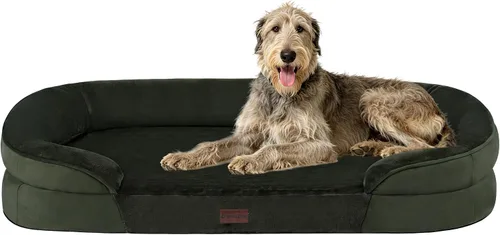 Vista 20 de Dwanton - Cama ortopédica para perros medianos con espuma de gel de memoria, sofá impermeable para perros, cama lavable para mascotas con cojín