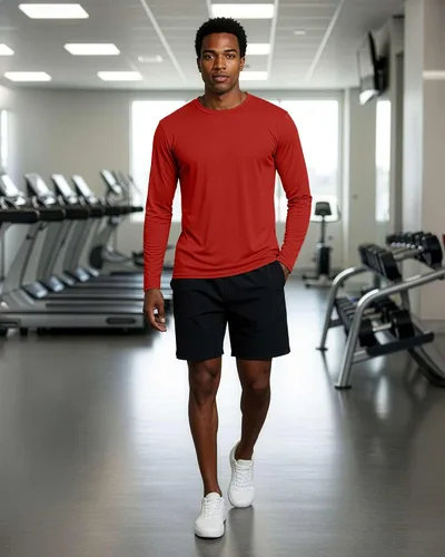 Vista 33 de Real Essentials Paquete de 4 unidades: camiseta de manga larga para hombre Dry Fit, disipa la humedad, protección solar FPU 50+ contra rayos