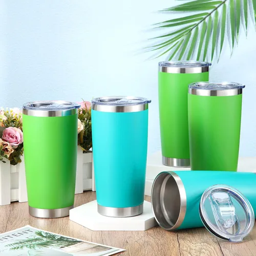 Vista 4 de Sieral Paquete de 36 vasos de acero inoxidable a granel con tapas, 20 onzas Varios