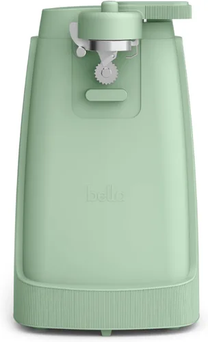 Vista 8 de bella Abrelatas automático, manos libres, funciona con pilas, sin cable, hoja de acero inoxidable para abrir cualquier tamaño de lata con imán