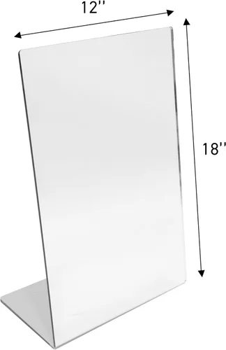 Vista 2 de SSWBasics Espejo de piso de caballete acrílico - 12W x 18 H