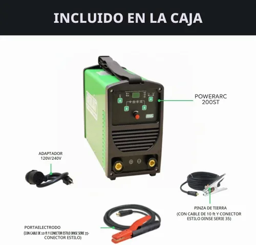 Vista 4 de PowerARC 200ST 200amp TIG Stick IGBT soldador 110/220 voltaje dual