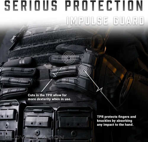 Vista 5 de Glove Station - Guantes de protección de impulso para hombre - Guantes de trabajo para pantalla táctil ideales para deportes y exteriores