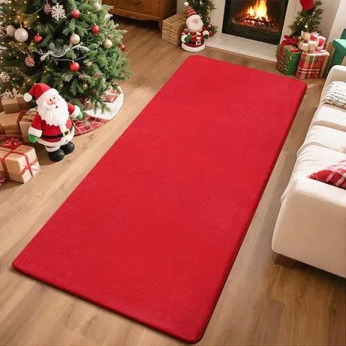 Vista 8 de Przemy Alfombras negras lavables para dormitorio, sala de estar, alfombra de pasillo de 2 x 6 pies, alfombra de interior de espuma viscoelástica