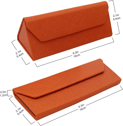 Vista 90 de Real Sic Funda para lentes de sol para hombres y mujeres, soporte magnético plegable para lentes de sol, inspirado en el color sólido