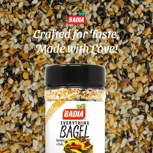 Vista 6 de Badia Everything Bagel - mezcla de condimentos, 5.5 onzas (156 g) - semillas de sésamo, semillas de amapola, ajo, cebolla y sal
