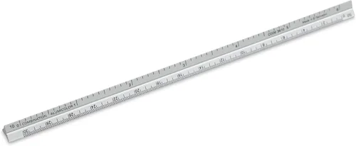 Vista 28 de Alumicolor Regla Métrica de Bolsillo para Arquitecto de Aluminio, 15CM, Negro