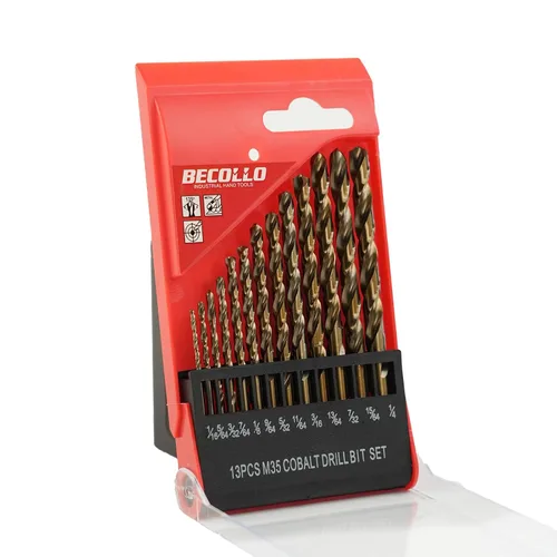 Vista 17 de Broca de cobalto de 1 pulgada, vástago reducido de 1/2 pulgada con 3 planos, adecuada para perforar en metal duro, acero inoxidable, hierro fundido