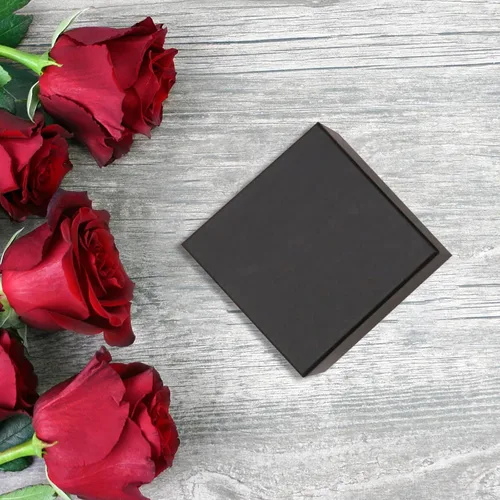 Vista 4 de Joyero organizador para mujeres y niñas, funda gruesa de papel para joyería, tapa de joyería, regalo con cartón de algodón y caja, joyero de viaje