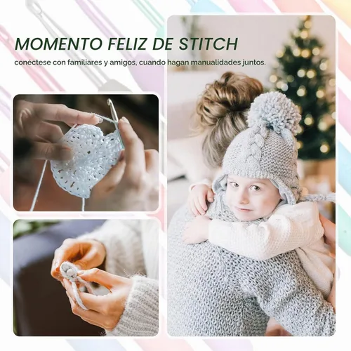Vista 6 de KOKNIT Juego de 12 ganchos de ganchillo, mango ergonómico para manos artríticas, agujas de ganchillo cómodas y suaves, agujas de tejer extralargas