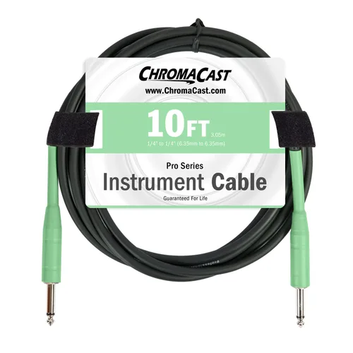 Vista 10 de ChromaCast Pro Series CC-PSCBLSS cables para instrumentos con extremos derechos, Vainilla crema