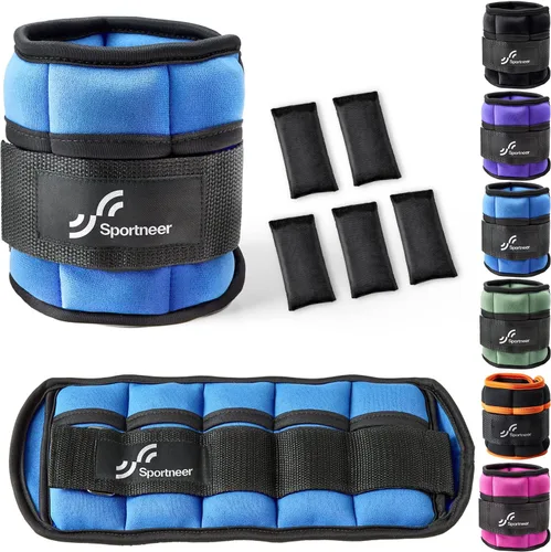 Vista 15 de Sportneer Adjustable Ankle/Wrist Weights for Men Women Kids, Weighted Leg & Cuff Strength Training for Yoga Walking Running Aerobics Gym Fitness