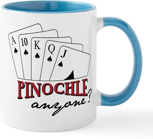 Vista 49 de CafePress Euchre Champ Mugs Taza de café de cerámica de 11 oz (11.0 fl oz)