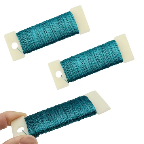 Vista 30 de HAHIYO Alambre Negro de Calibre 22 - 1 Rollo, 38 Yardas (115 Pies) Alambre Floral Flexible para Manualidades, Coronas de Navidad, Arreglos