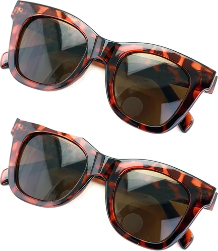 Vista 8 de 2 pares de lentes de sol de lectura bifocales para mujer, grandes, de gran tamaño, atrevidos