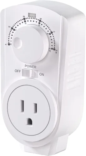Vista 8 de EconoHome - Termostato ajustable universal con enchufe para calefacción y refrigeración - Compatible con la mayoría de los calentadores de pared