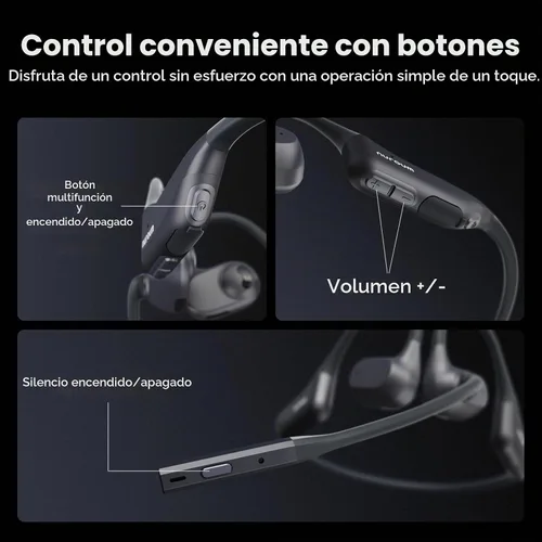 Vista 8 de NUROUM OpenEar Pro 2 - Auriculares con micrófono, auriculares Bluetooth con reducción de ruido, auriculares inalámbricos para el trabajo, conexión