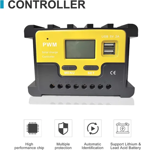 Vista 7 de Kit generador de turbina eólica de panel solar de 300 W: turbina eólica de 100 W 12 V + panel solar monocristalino de 100 W + controlador de carga +
