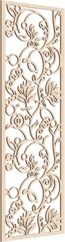 Vista 111 de Caspian Paneles de pared de madera con calado decorativo perforado, 9 3/8 pulgadas de ancho x 24 3/8 pulgadas de alto x 1/4 de alto, cereza