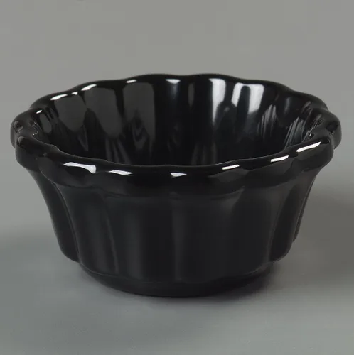Vista 9 de CFS 4394203 Ramequin festoneado de melamina, 1 oz, negro