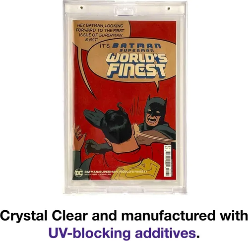 Vista 5 de Paquete de 5 unidades, pantalla magnética para cómics, losa de bricolaje, transparente, marco similar a la pared, se adapta a cómics actuales