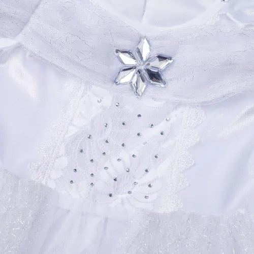 Vista 5 de Disfraz de princesa Elsa para niñas pequeñas, disfraz de princesa con accesorios, Cenicienta, cosplay, reina nieve