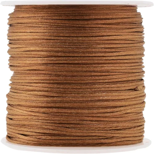 Vista 45 de Mandala Crafts Cordón de satén de cola de rattail de 0.02 in para nudos chinos de macramé