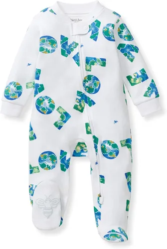 Vista 49 de Burt's Bees Baby Pijama con pies de algodón orgánico para niños Basketball Court