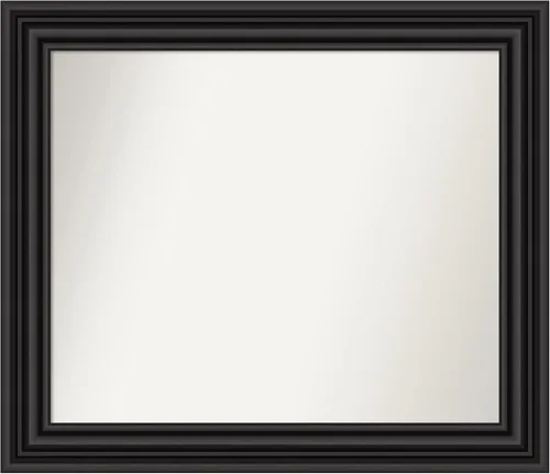 Vista 527 de Amanti Art Espejo personalizado, espejo de baño negro puente, espejo de pared o espejo de tocador de baño sobre el fregadero (26 x 26 pulgadas)