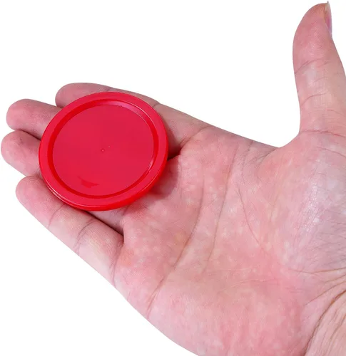 Vista 6 de Paquete de 5 mini discos de mesa de hockey de aire rojos de 2 pulgadas
