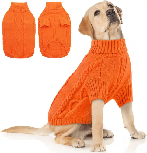 Vista 41 de Queenmore - Suéter de punto trenzado con cuello alto para perros pequeños, para climas fríos, para chihuahua, bulldog, teckel, carlino y yorkie, XS