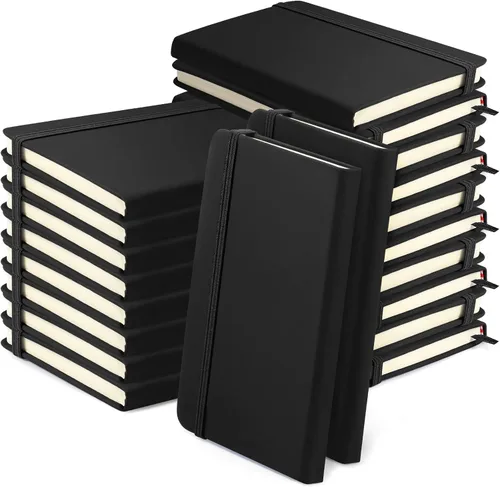 Vista 16 de Honoson 20 Pack Lined Journal Notebooks A5 Hardcover Executive Notebook 5.5" x 8.3" PU Leather Wide Ruled Journals Bulk with Elastic Band for Home 4